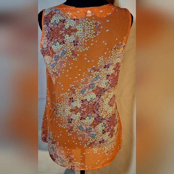 CAbi Orange Floral Tank Top - Picture 4 of 7